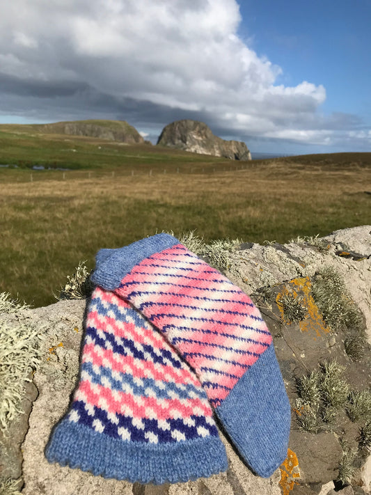 Knitting Jenny Patterns 9 and 10: Fair Isle Inspired Mittens
