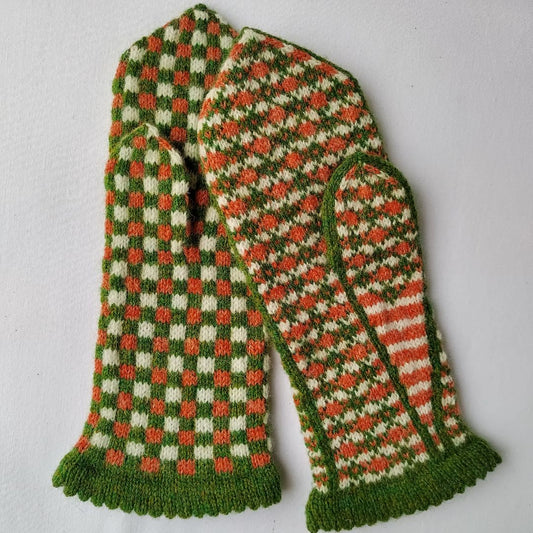 Knitting Jenny Patterns 14 and 15: Fair Isle Inspired Mittens