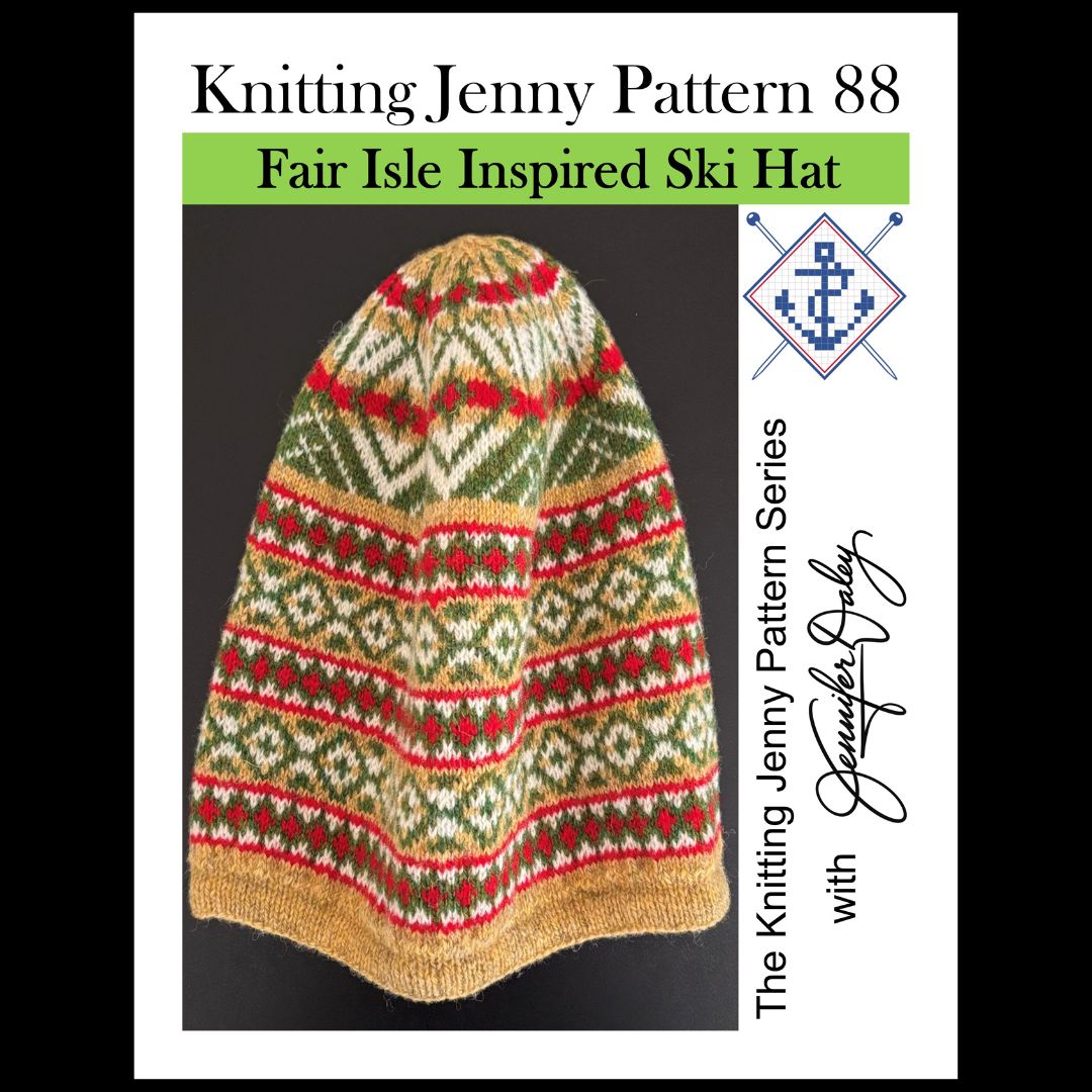 Knitting Jenny Pattern 88: Fair Isle Inspired Ski Hat