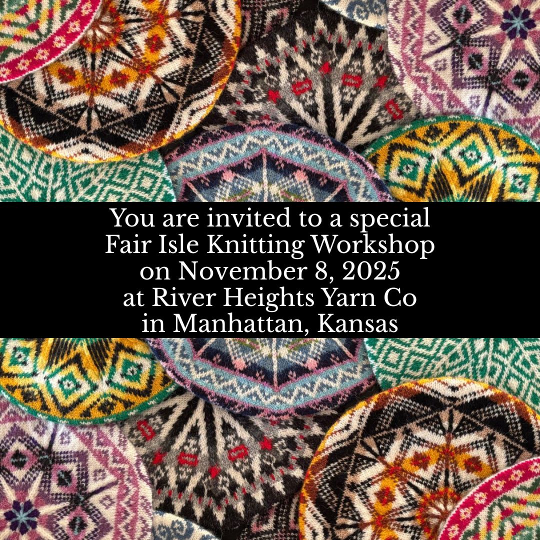 Fair Isle Knitting Workshop on November 8, 2025 at River Heights Yarn Co in Manhattan, Kansas