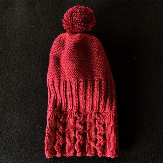 Knitting Jenny Pattern 130: Irish Aran Islands Inspired Cabled Ski Hat