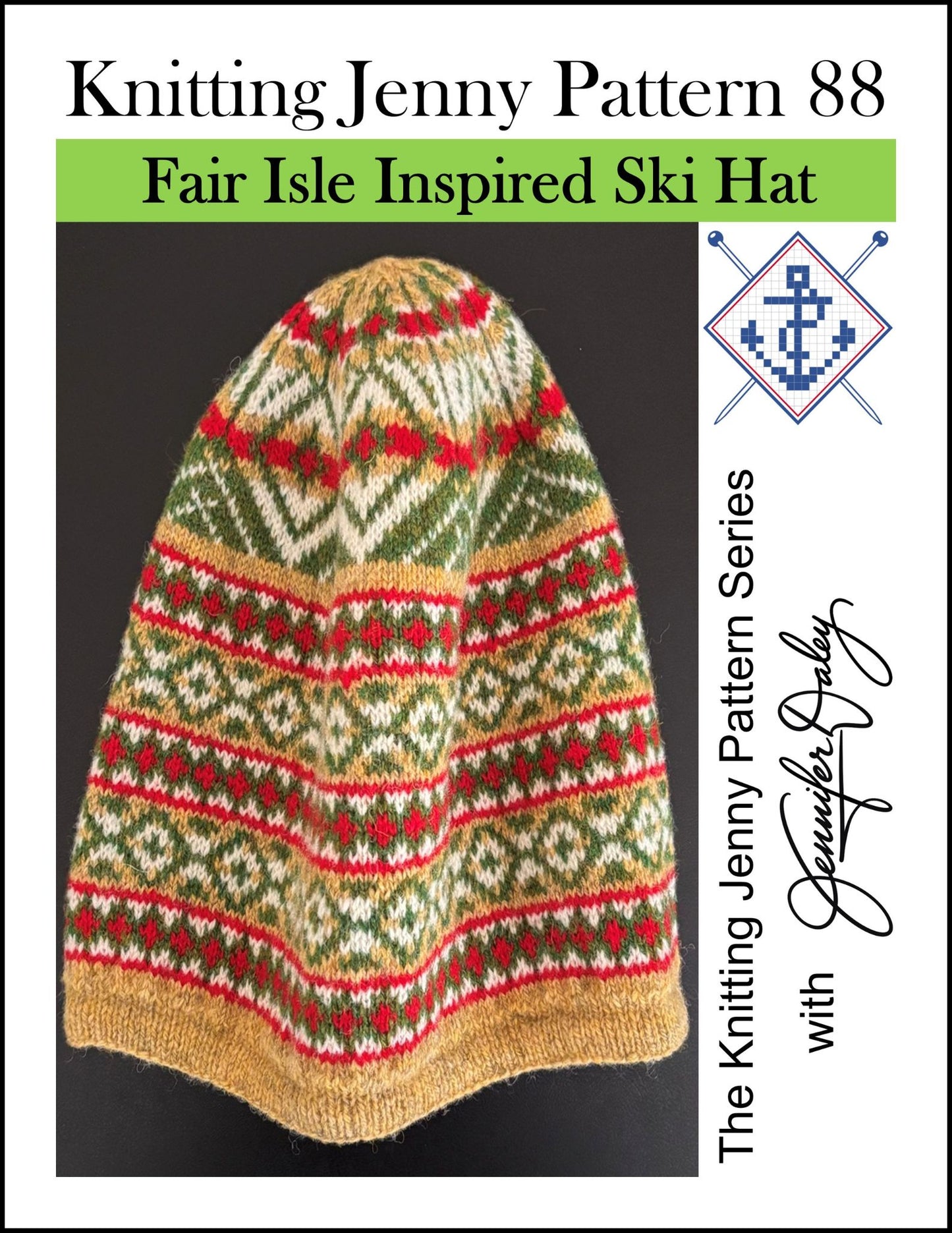 Knitting Jenny Pattern 88: Fair Isle Inspired Ski Hat