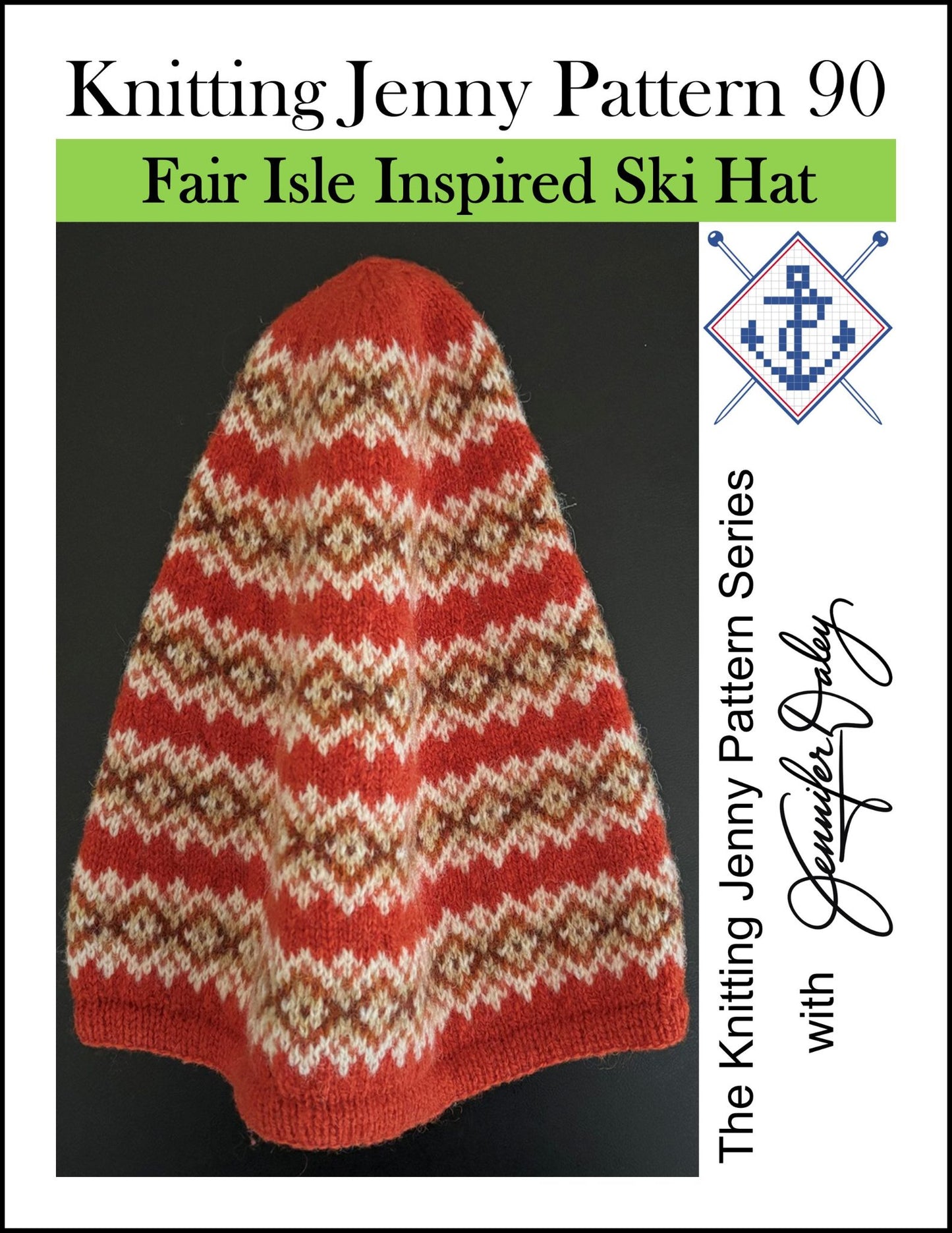 Knitting Jenny Pattern 90: Fair Isle Inspired Ski Hat