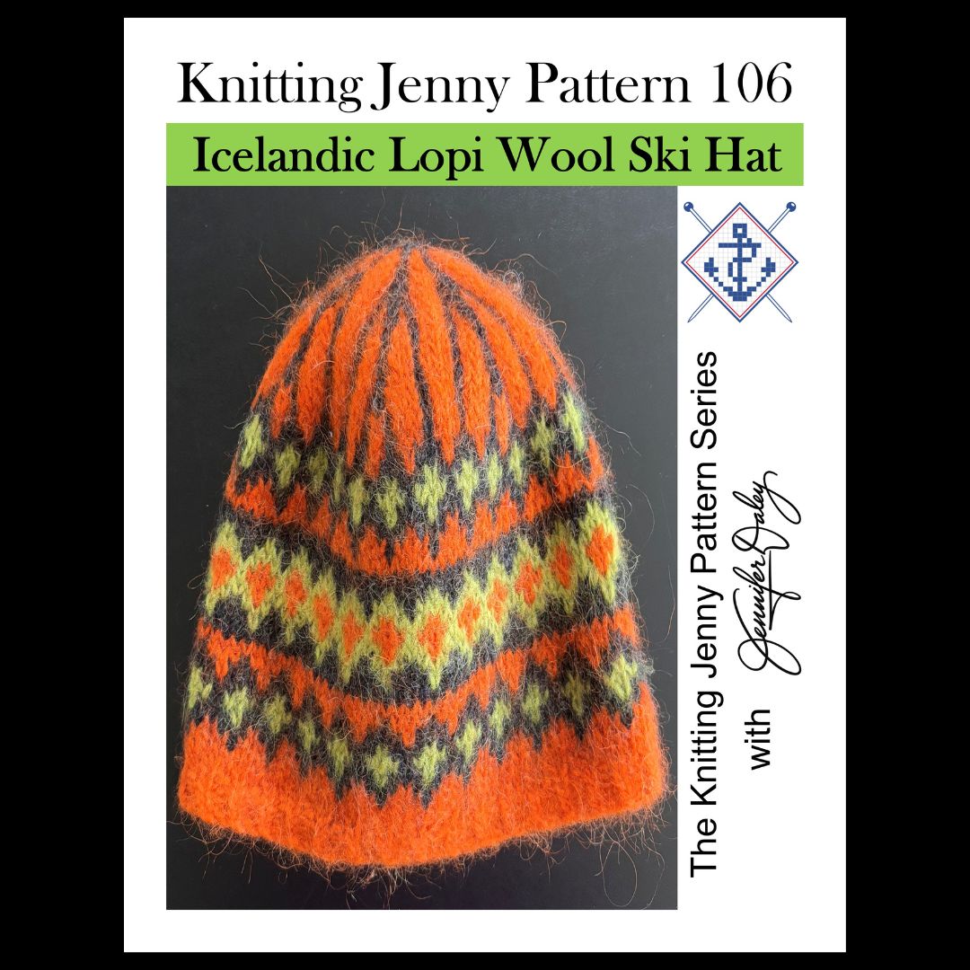 Knitting Jenny Pattern 106: Icelandic Léttlopi Wool Ski Hat
