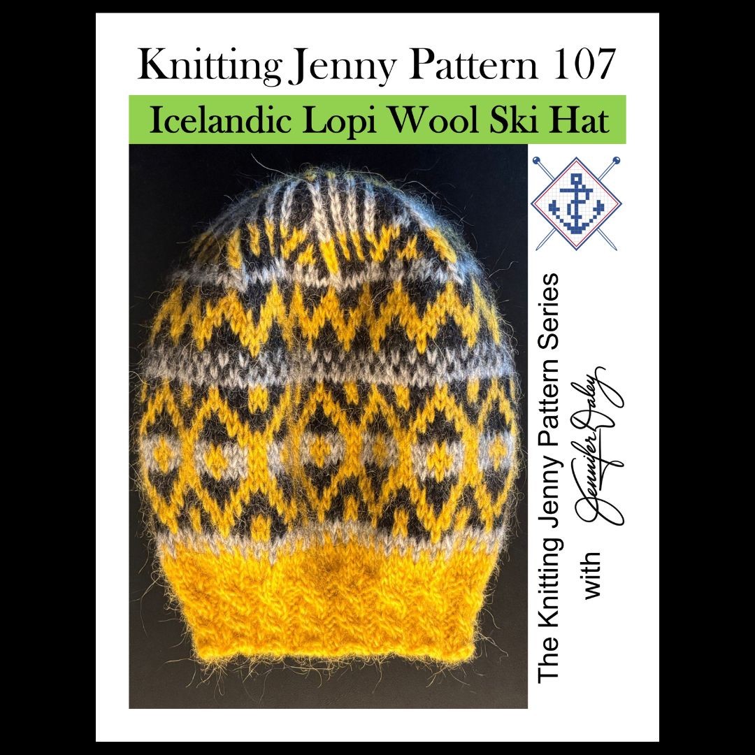 Knitting Jenny Pattern 107: Icelandic Léttlopi Wool Ski Hat
