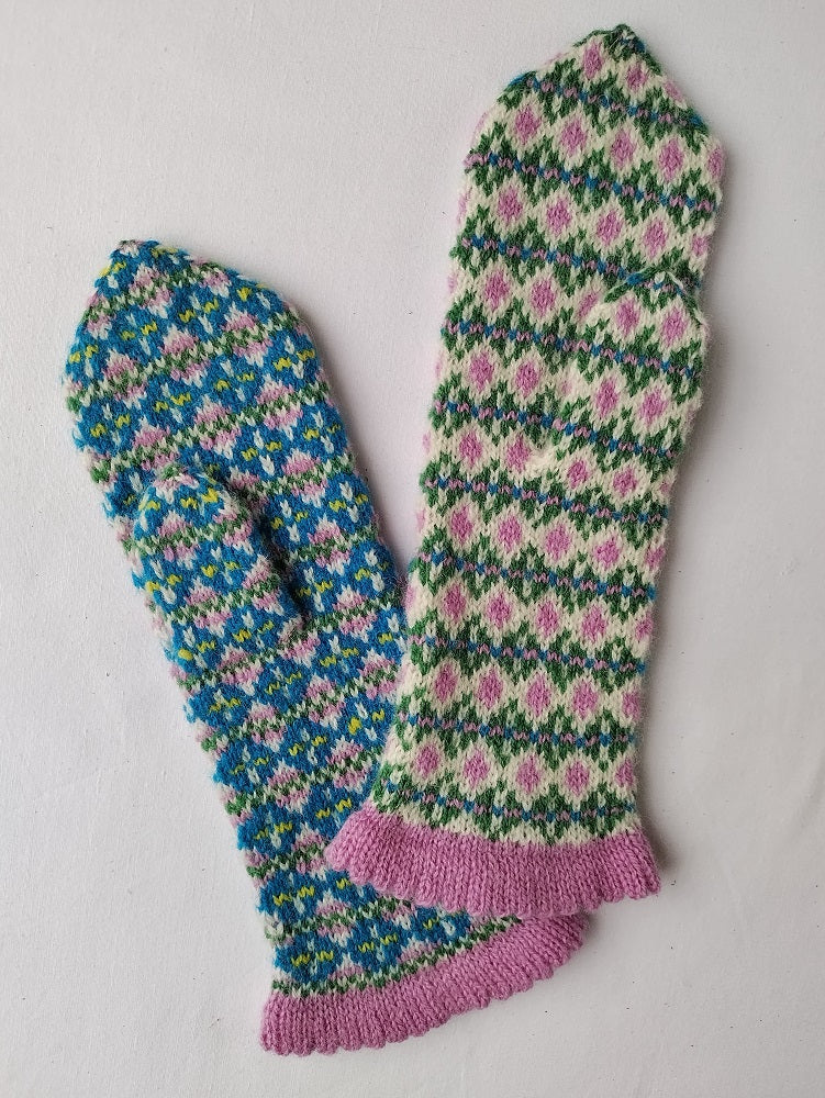 Knitting Jenny Pattern 11 and 12: Fair Isle Inspired Shetland Mittens and Design Workbook