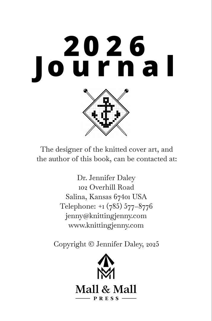 2026 Knitting Journal: Diary and Planner with Weekly Schedule