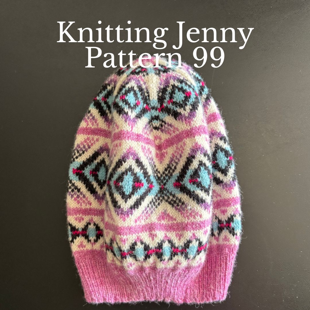Knitting Jenny Pattern 99: Fair Isle Inspired Ski Hat