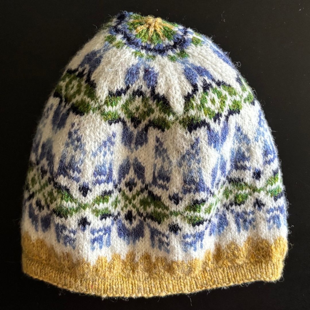 Knitting Jenny Patterns 100 and 101: Fair Isle Inspired Ski Hats