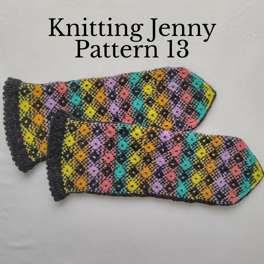 Knitting Jenny Pattern 13: Fair Isle Inspired Mittens