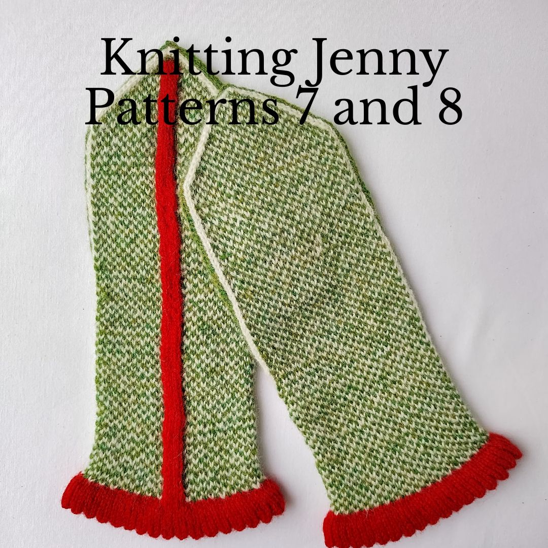 Knitting Jenny Patterns 7 and 8: Fair Isle Inspired Mittens