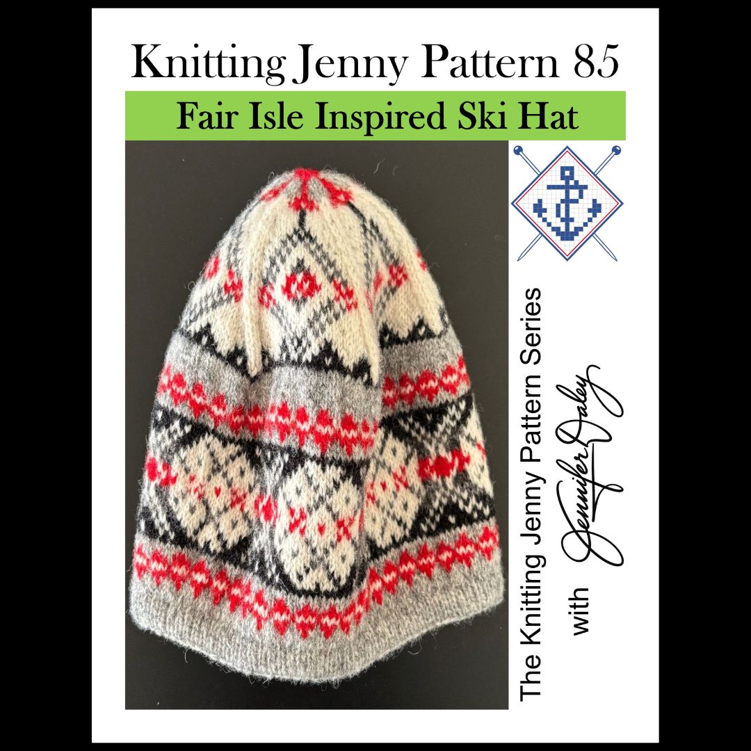 Knitting Jenny Pattern 85: Fair Isle Inspired Ski Hat
