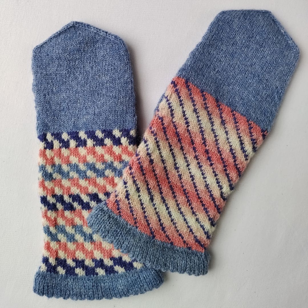 Knitting Jenny Patterns 9 and 10: Fair Isle Inspired Mittens