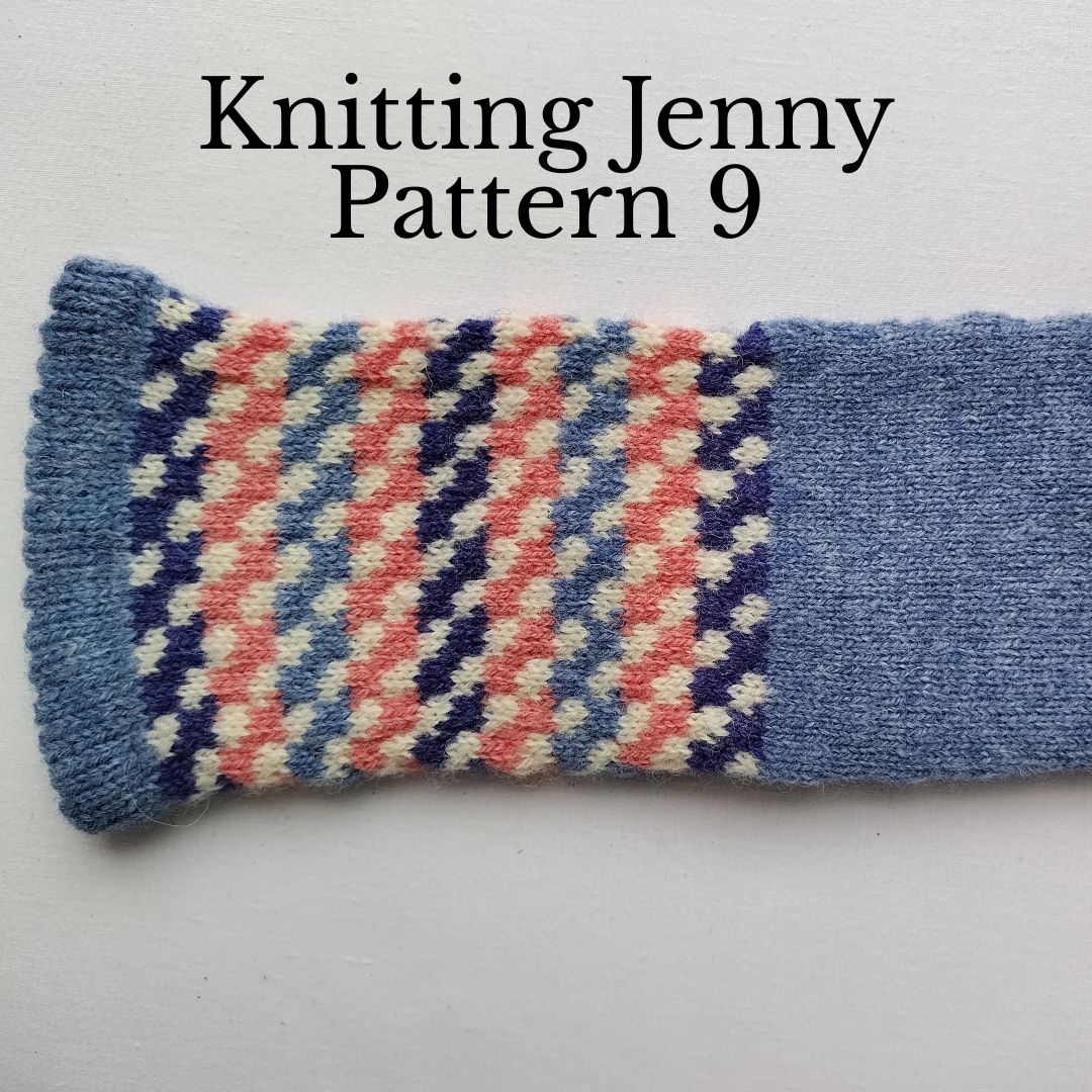 Knitting Jenny Patterns 9 and 10: Fair Isle Inspired Mittens