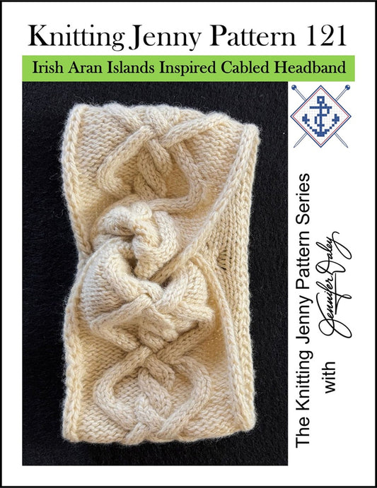 Knitting Jenny Pattern 121: Irish Aran Islands Inspired Cabled Headband
