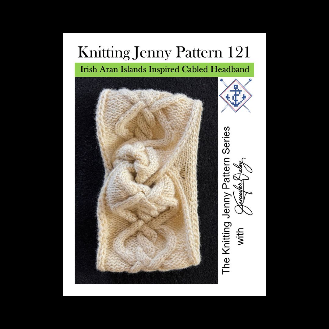 Knitting Jenny Pattern 121: Irish Aran Islands Inspired Cabled Headband