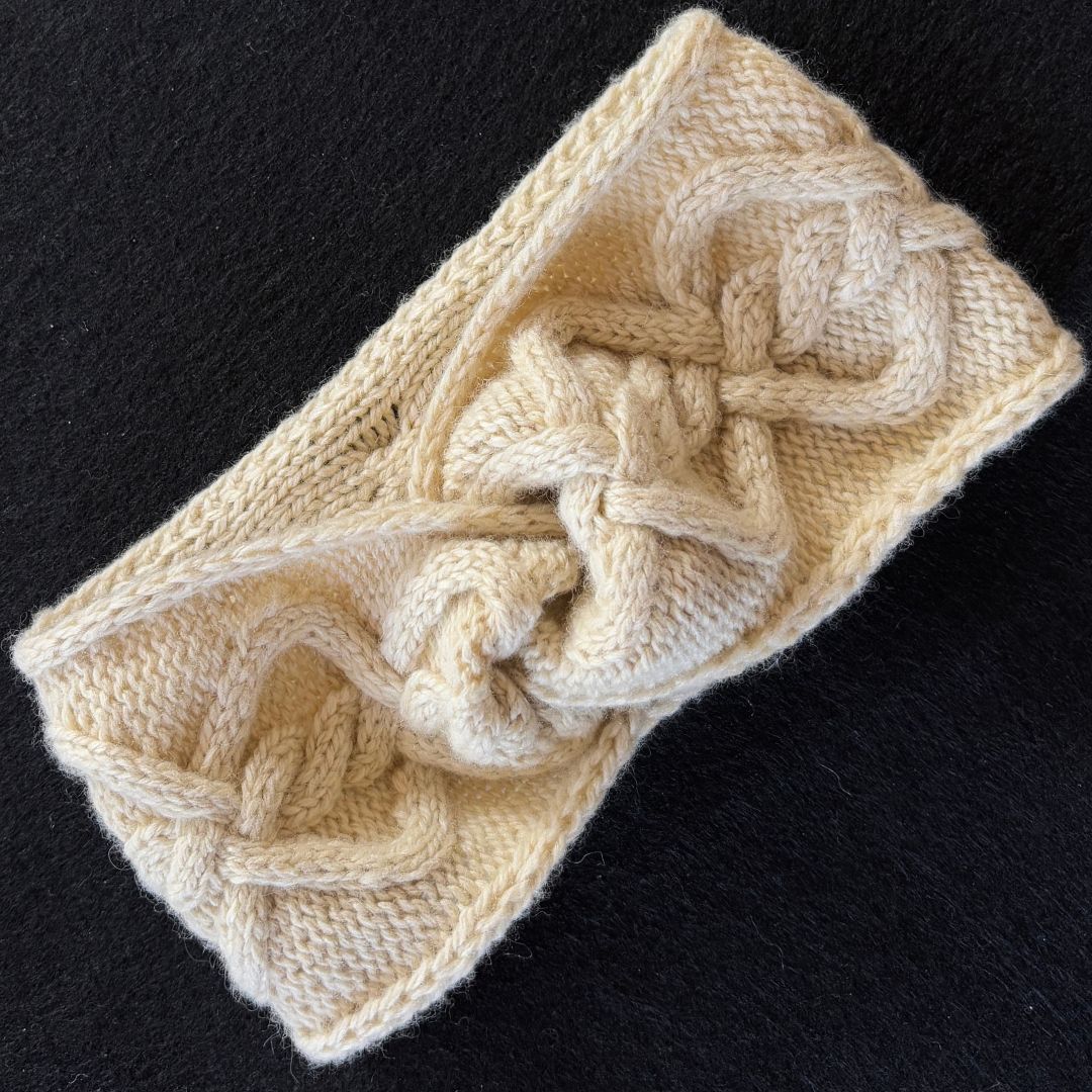Knitting Jenny Pattern 121: Irish Aran Islands Inspired Cabled Headband