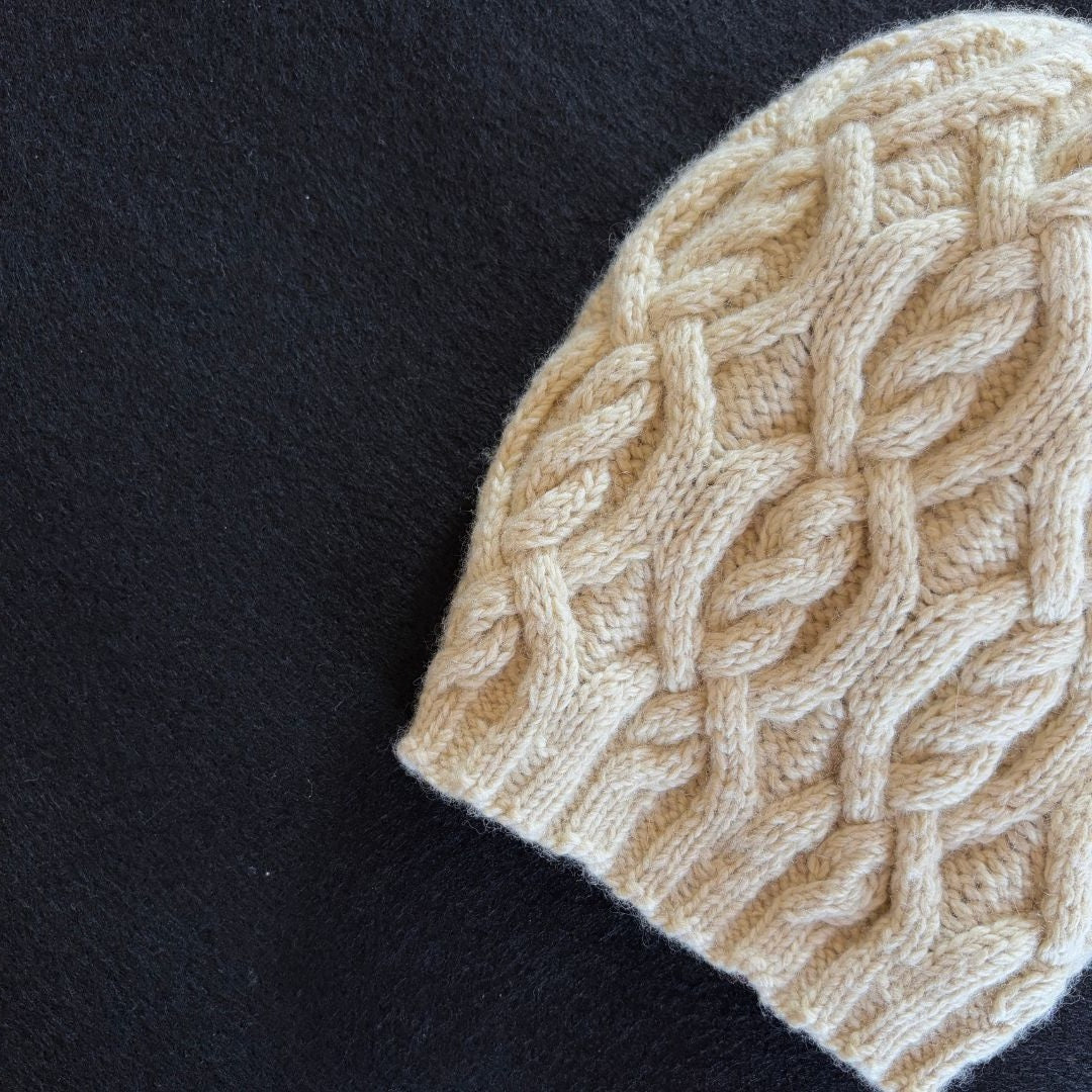 Knitting Jenny Pattern 122: Irish Aran Islands Inspired Cabled Ski Hat