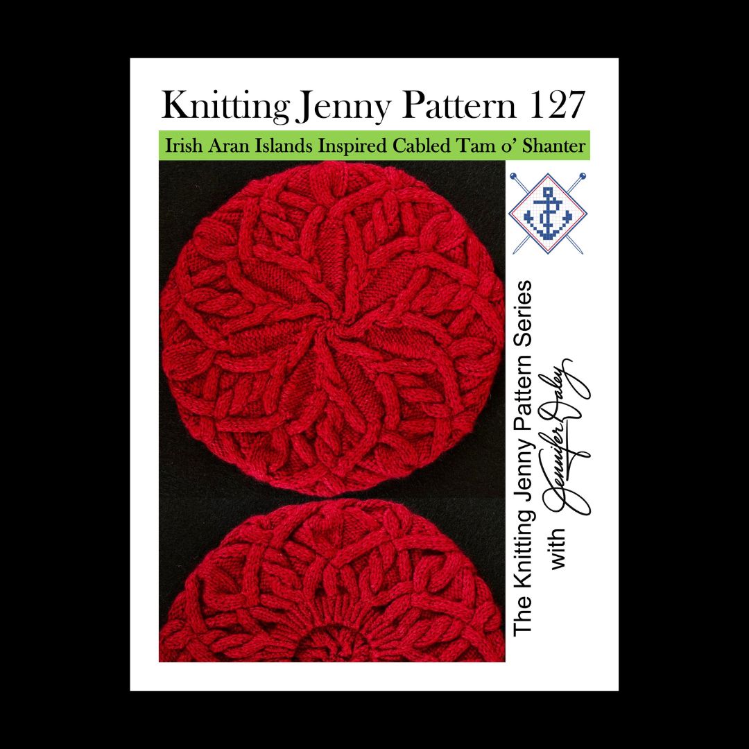 Knitting Jenny Pattern 127: Irish Aran Islands Inspired Cabled Tam o’ Shanter