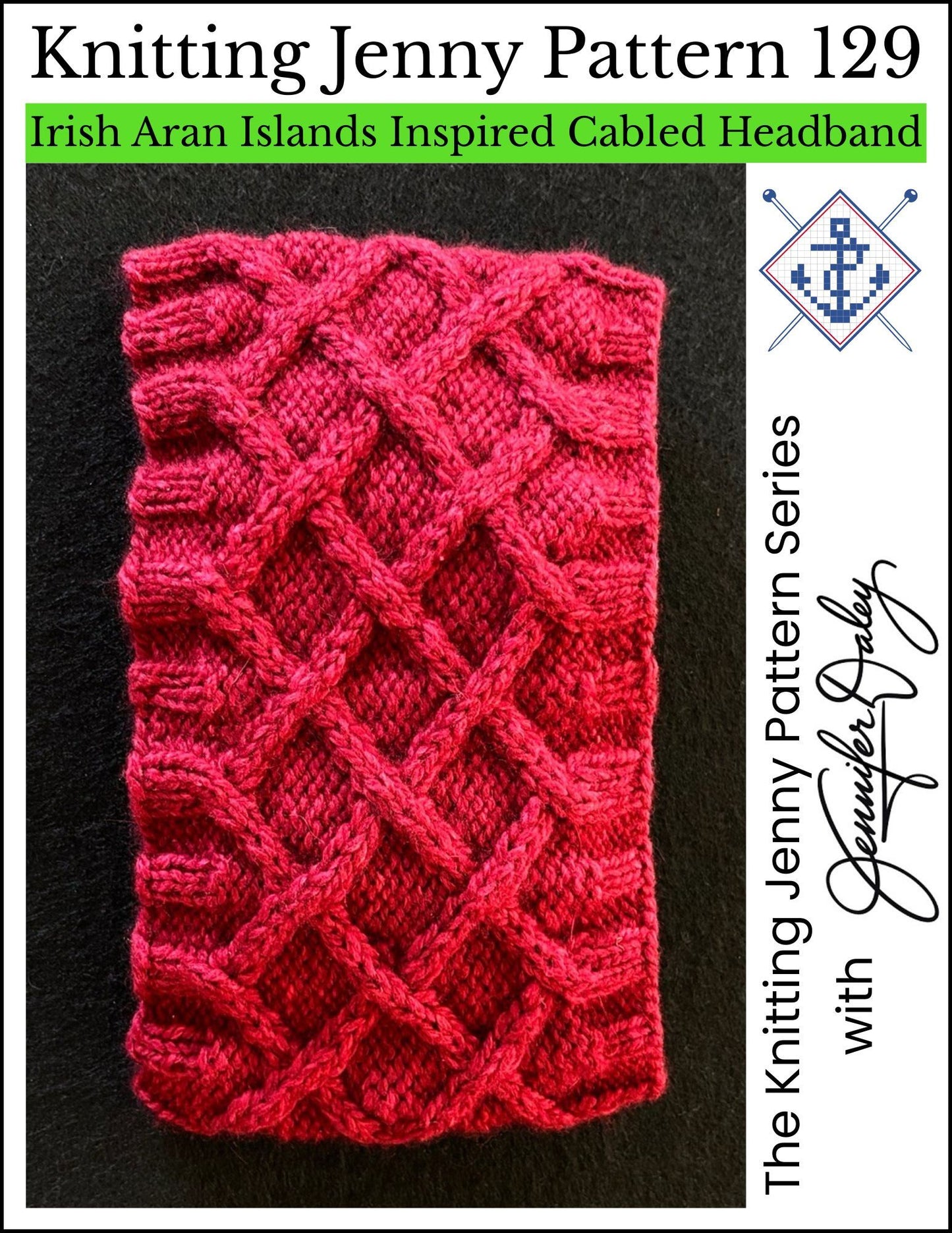 Knitting Jenny Pattern 129: Irish Aran Islands Inspired Cabled Headband