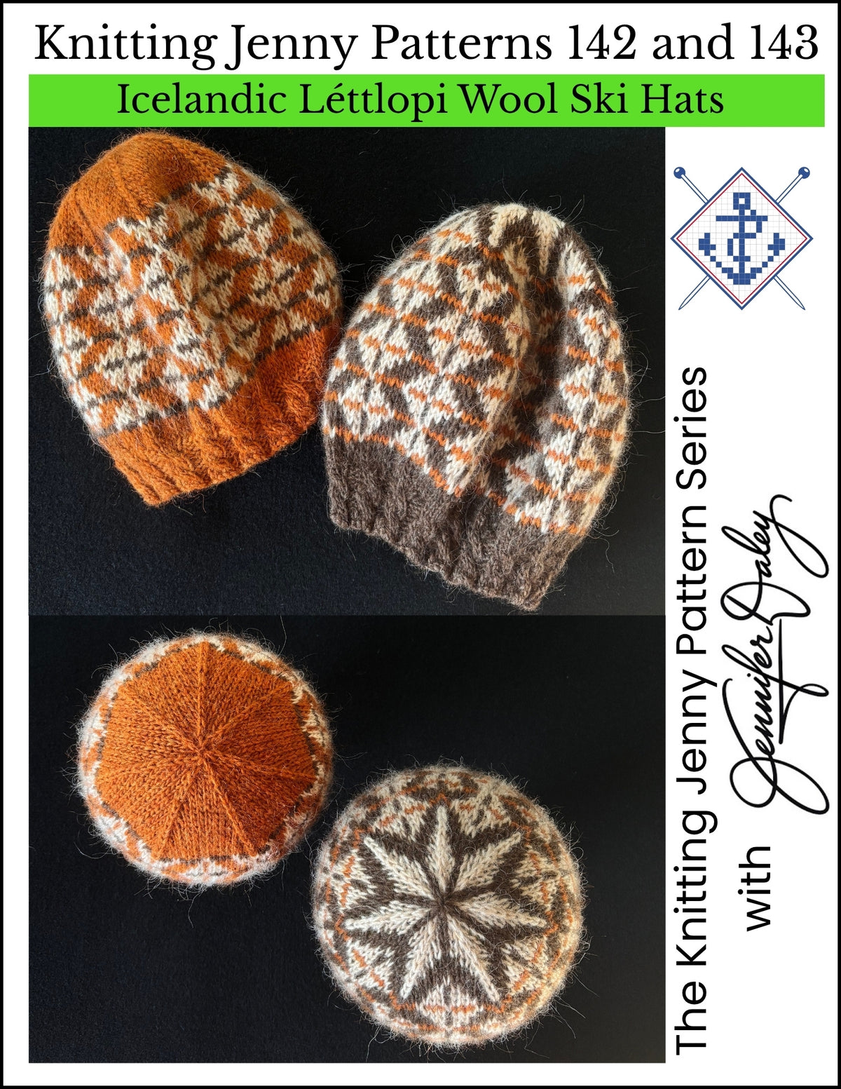 Knitting Jenny Patterns 142 and 143: Icelandic Léttlopi Wool Ski Hats