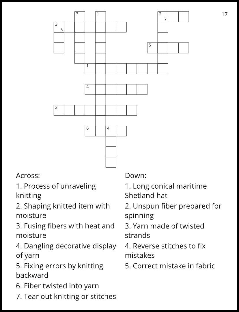 (Softback Book) Knitting Crossword Puzzles: 96 Puzzles with 1152 Clues about Knitting, Wool, Fair Isle, Shetland Islands, and Textile History