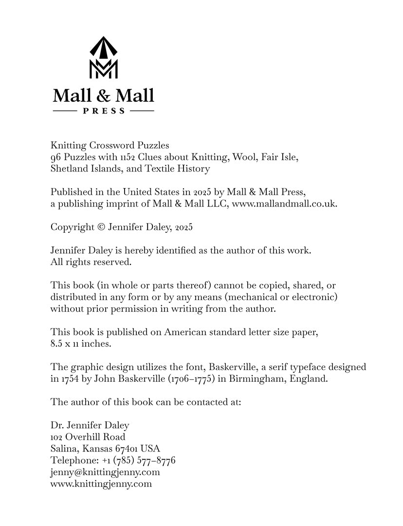 Knitting Crossword Puzzles: 96 Puzzles with 1152 Clues about Knitting, Wool, Fair Isle, Shetland Islands, and Textile History