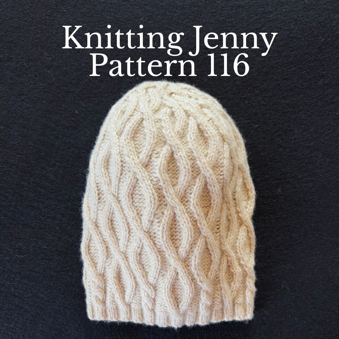 Knitting Jenny Pattern 116: Irish Aran Islands Inspired Cabled Ski Hat