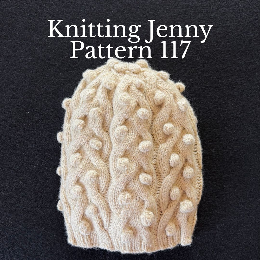 Knitting Jenny Pattern 117: Irish Aran Islands Inspired Cabled Ski Hat