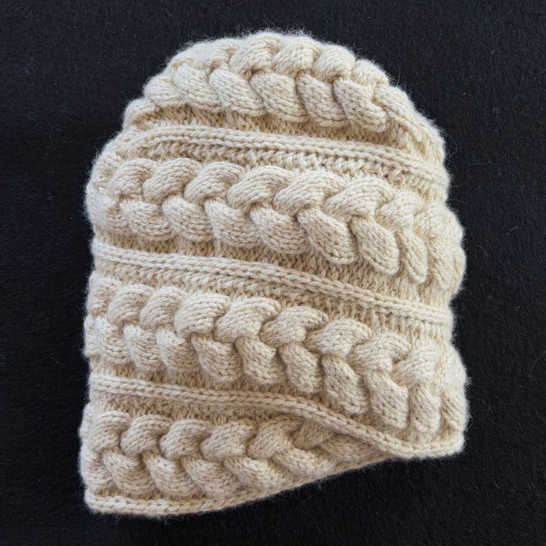 Knitting Jenny Pattern 119: Irish Aran Islands Inspired Cabled Ski Hat