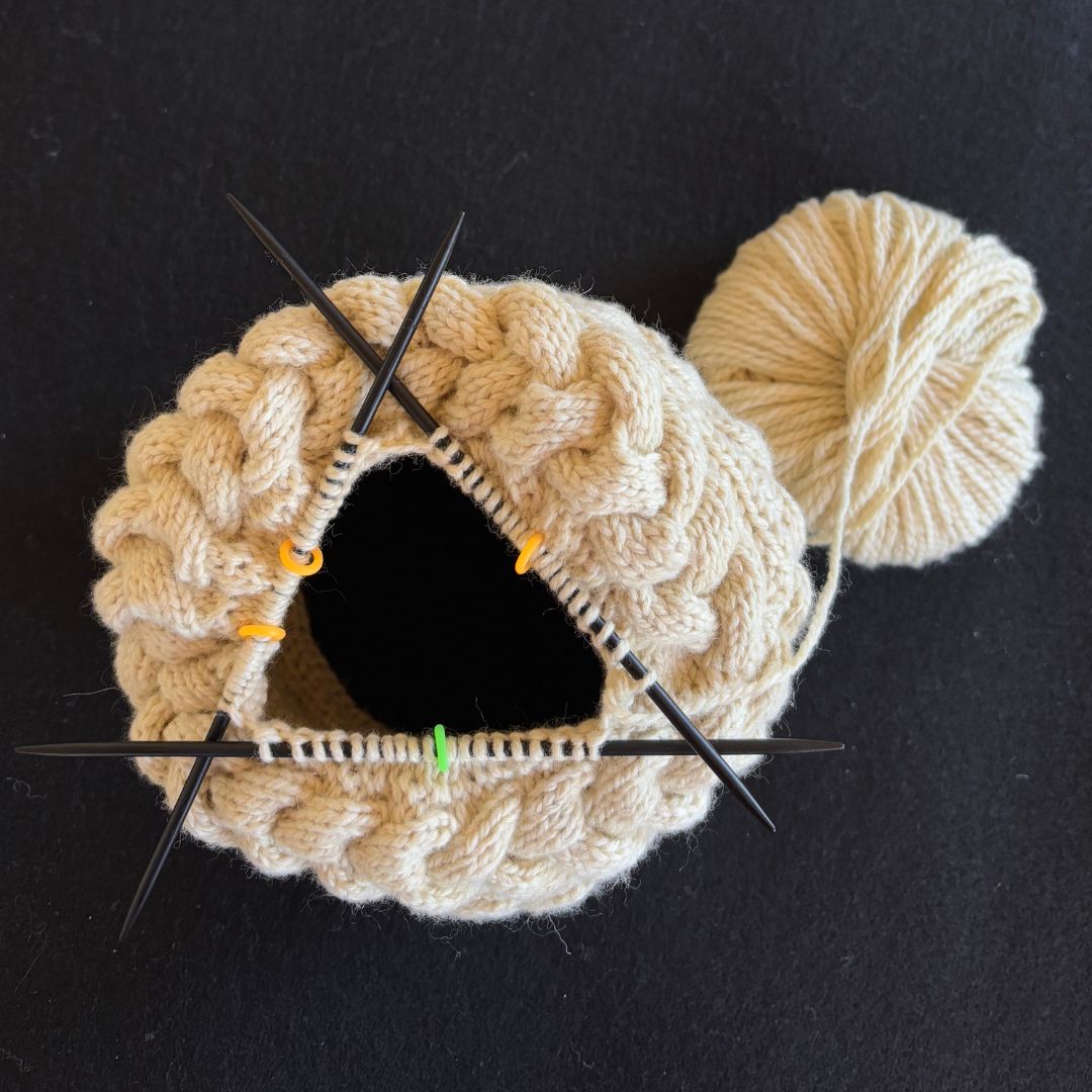 Knitting Jenny Pattern 119: Irish Aran Islands Inspired Cabled Ski Hat