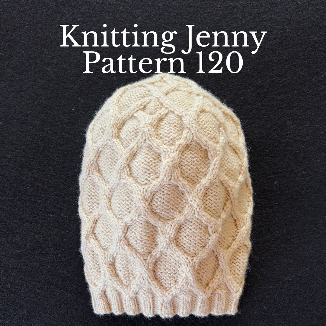 Knitting Jenny Pattern 120: Irish Aran Islands Inspired Cabled Ski Hat