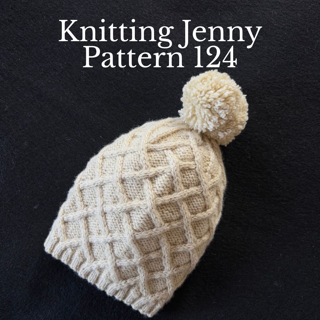 Knitting Jenny Patterns 123, 124, and 125: Irish Aran Islands Inspired Cabled Ski Hats and Jumper