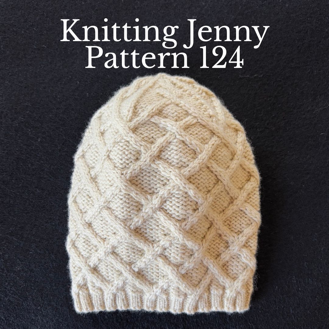 Knitting Jenny Patterns 123, 124, and 125: Irish Aran Islands Inspired Cabled Ski Hats and Jumper