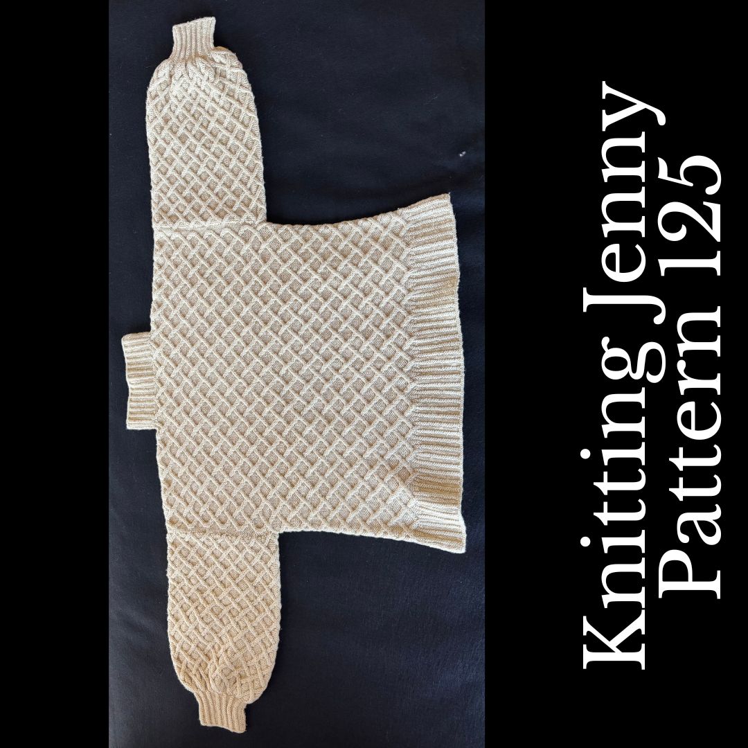 Knitting Jenny Patterns 123, 124, and 125: Irish Aran Islands Inspired Cabled Ski Hats and Jumper
