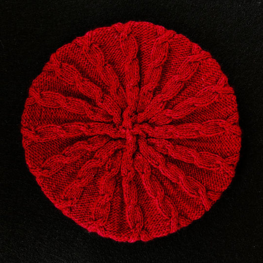 Knitting Jenny Pattern 126: Irish Aran Islands Inspired Cabled Tam o’ Shanter