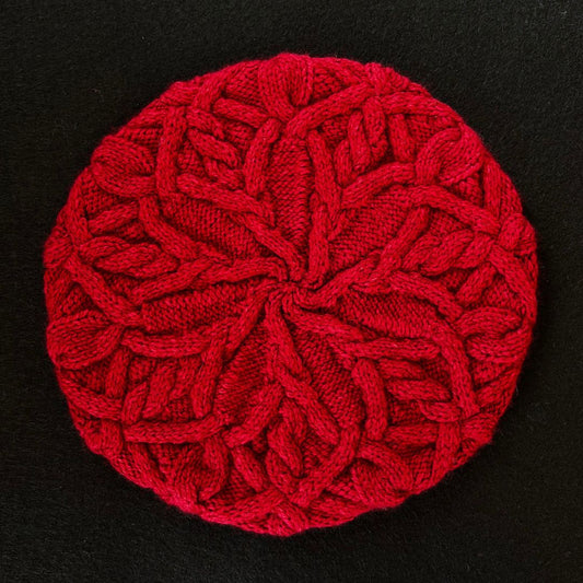 Knitting Jenny Pattern 127: Irish Aran Islands Inspired Cabled Tam o’ Shanter