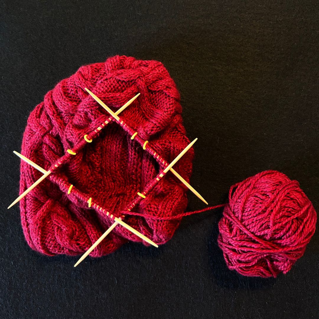 Knitting Jenny Pattern 128: Irish Aran Islands Inspired Cabled Ski Hat
