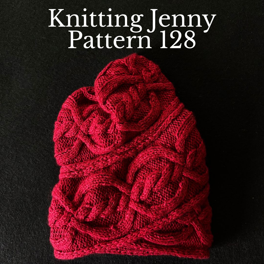 Knitting Jenny Pattern 128: Irish Aran Islands Inspired Cabled Ski Hat