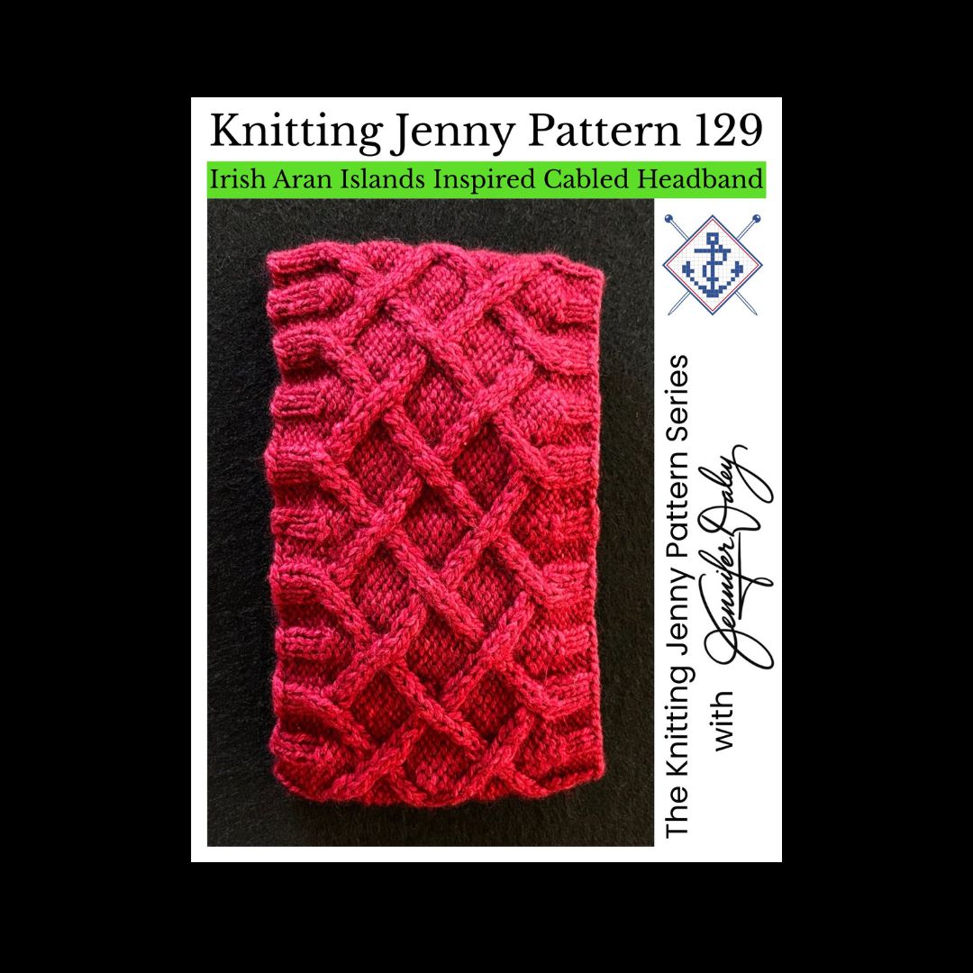 Knitting Jenny Pattern 129: Irish Aran Islands Inspired Cabled Headband
