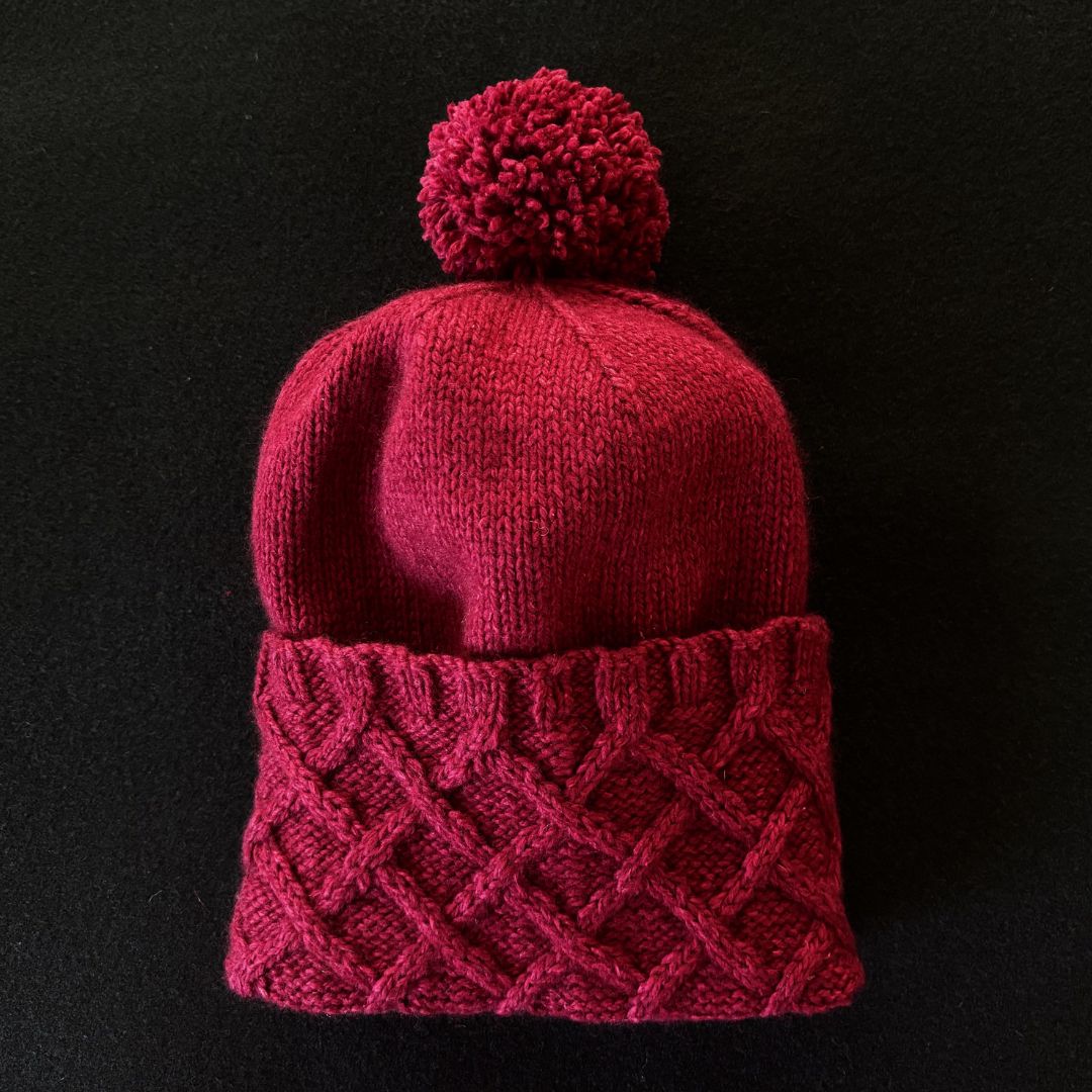 Knitting Jenny Pattern 131: Irish Aran Islands Inspired Cabled Ski Hat