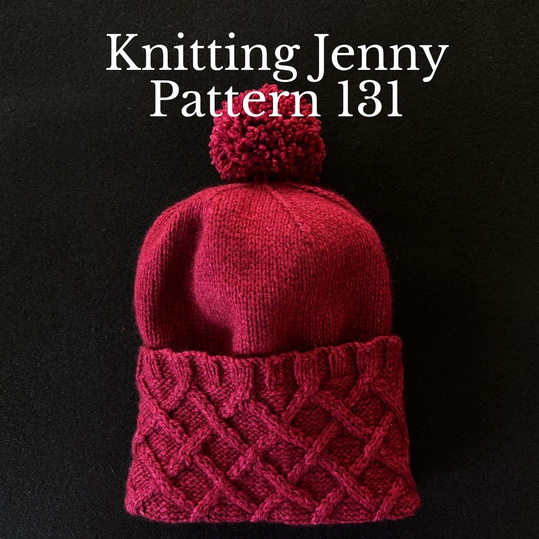 Knitting Jenny Pattern 131: Irish Aran Islands Inspired Cabled Ski Hat