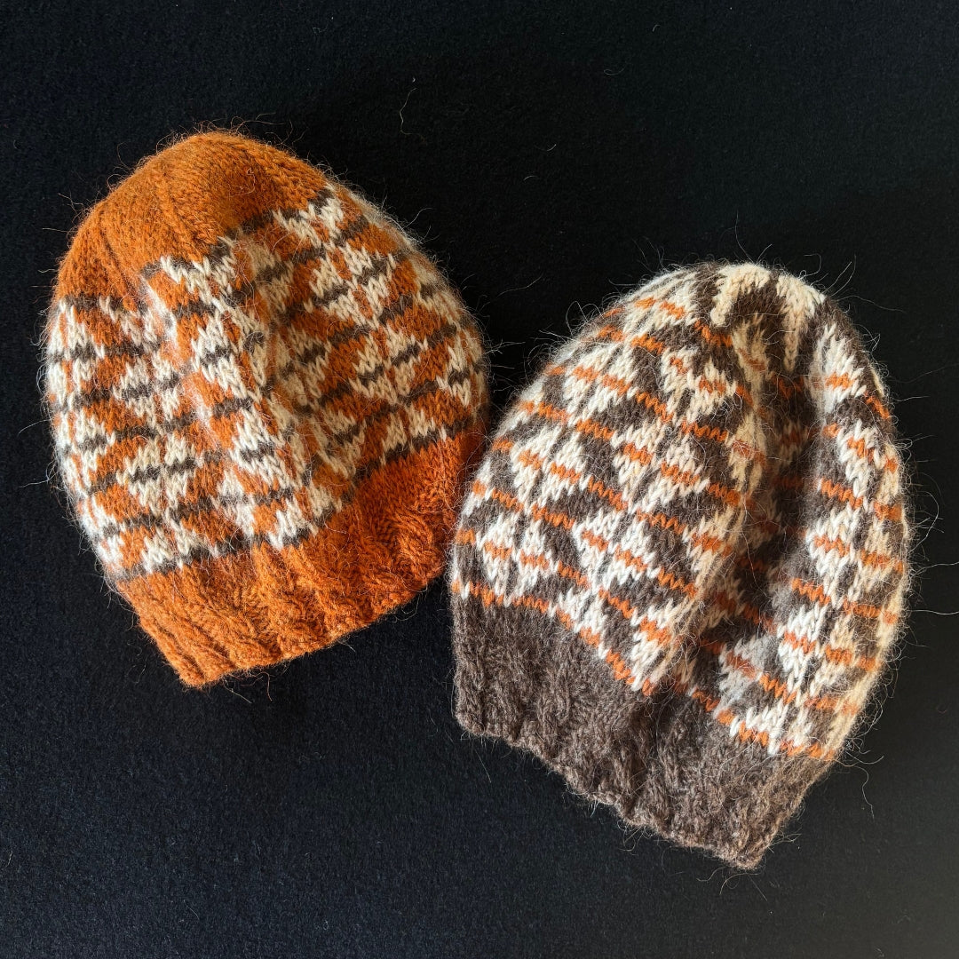 Knitting Jenny Patterns 142 and 143: Icelandic Léttlopi Wool Ski Hats