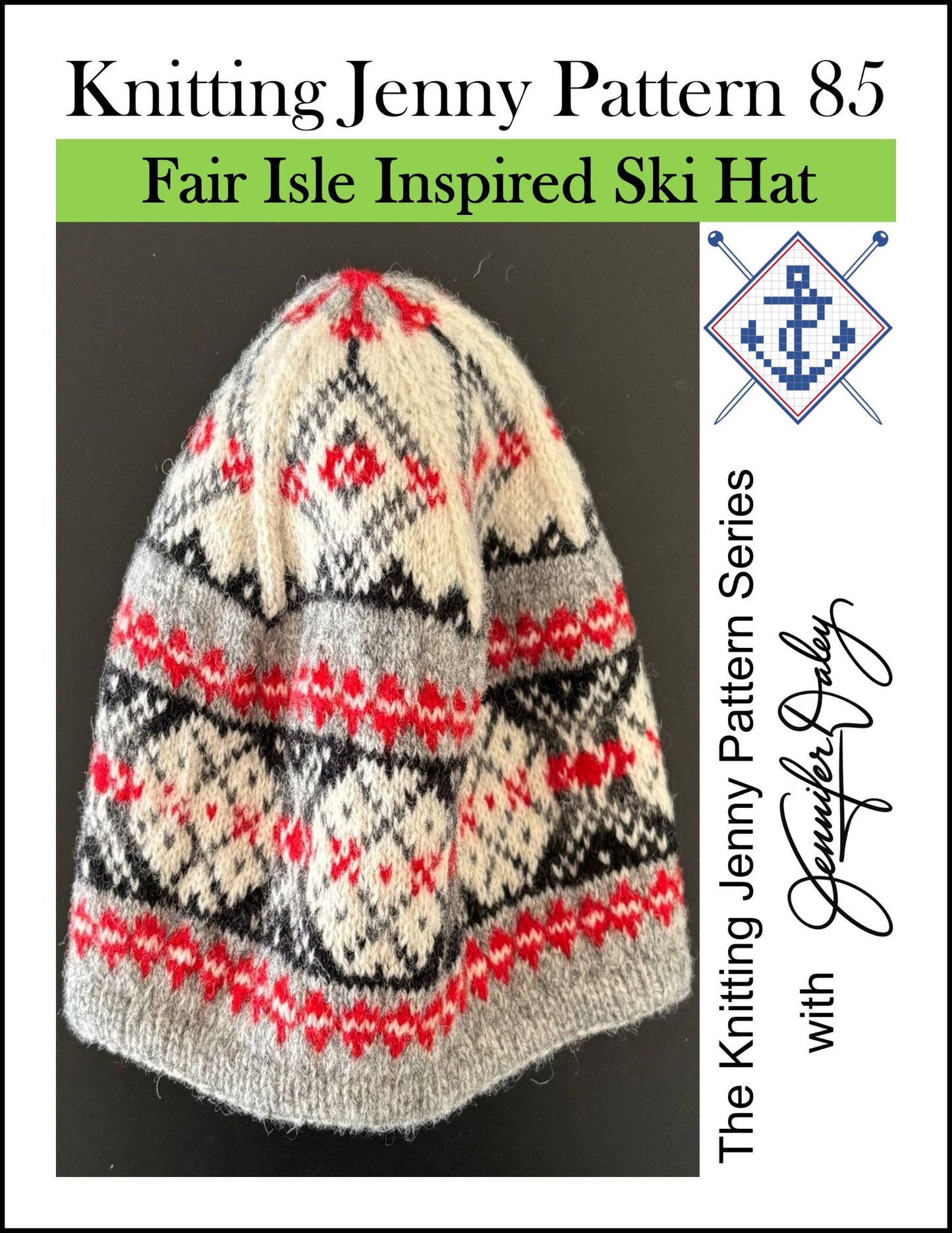 Knitting Jenny Pattern 85: Fair Isle Inspired Ski Hat