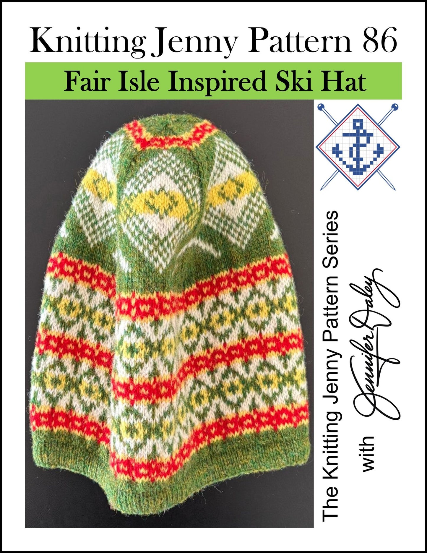 Knitting Jenny Pattern 86: Fair Isle Inspired Ski Hat