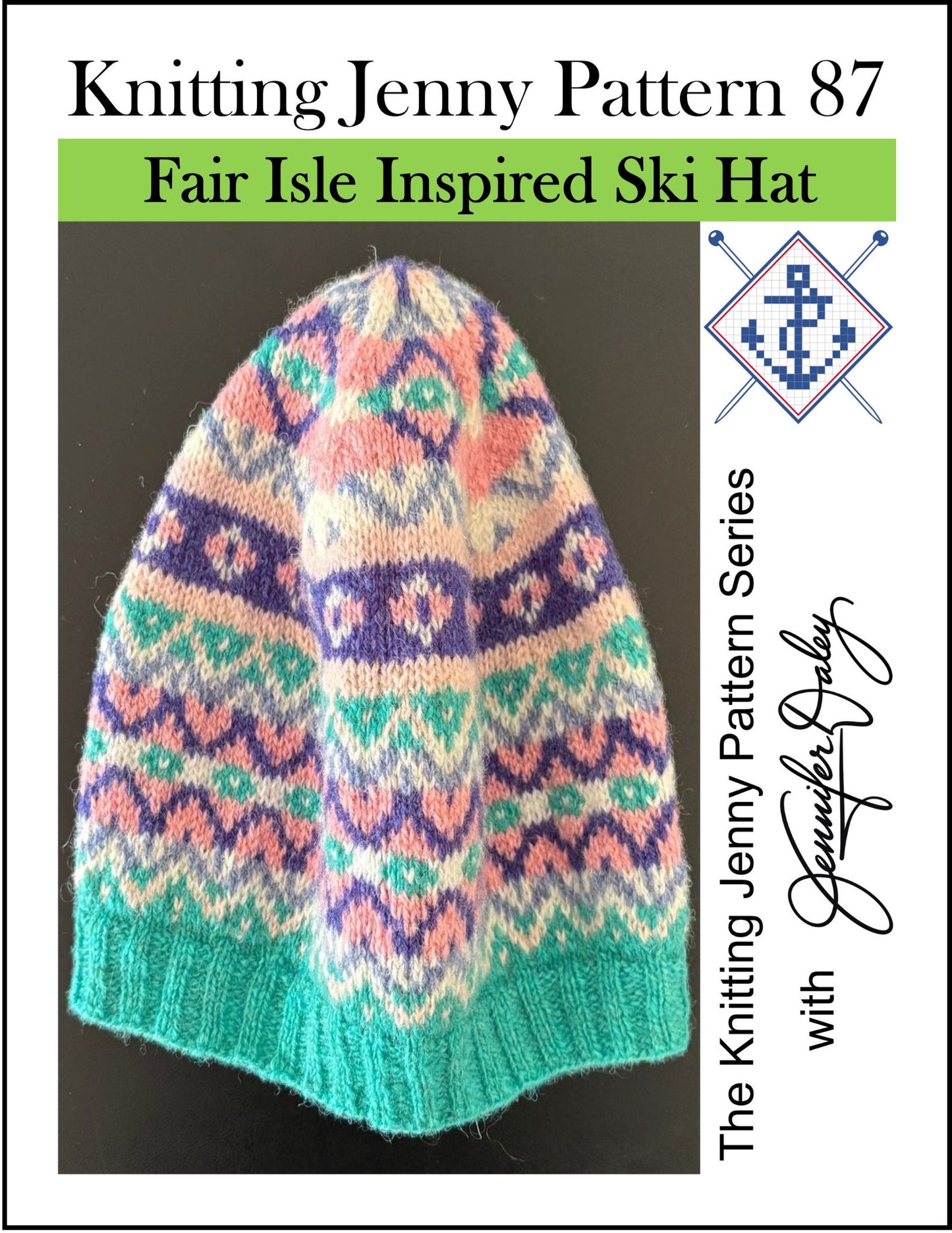 Knitting Jenny Pattern 87: Fair Isle Inspired Ski Hat