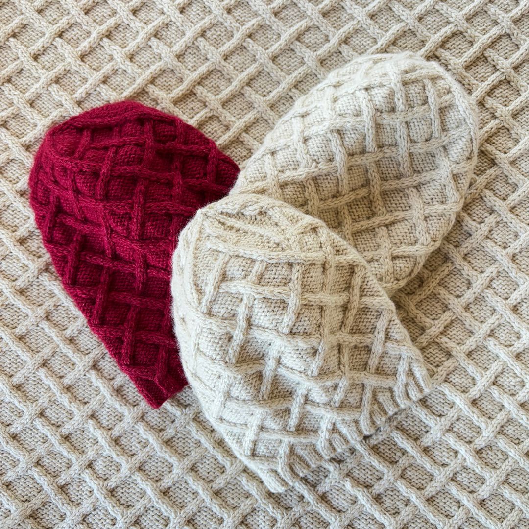 Knitting Jenny Patterns 123, 124, and 125: Irish Aran Islands Inspired Cabled Ski Hats and Jumper