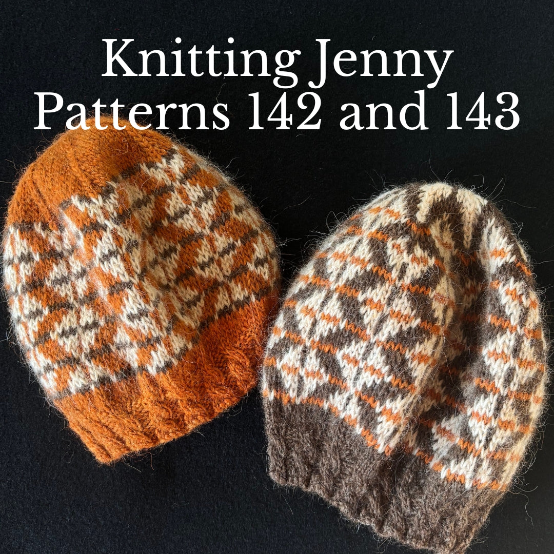 Knitting Jenny Patterns 142 and 143: Icelandic Léttlopi Wool Ski Hats