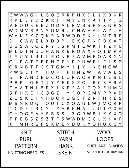 (Softback Book) Knitting Word Search Puzzles: 96 Puzzles with 1152 Clues about Knitting, Wool, Fair Isle, Shetland Islands, and Textile History