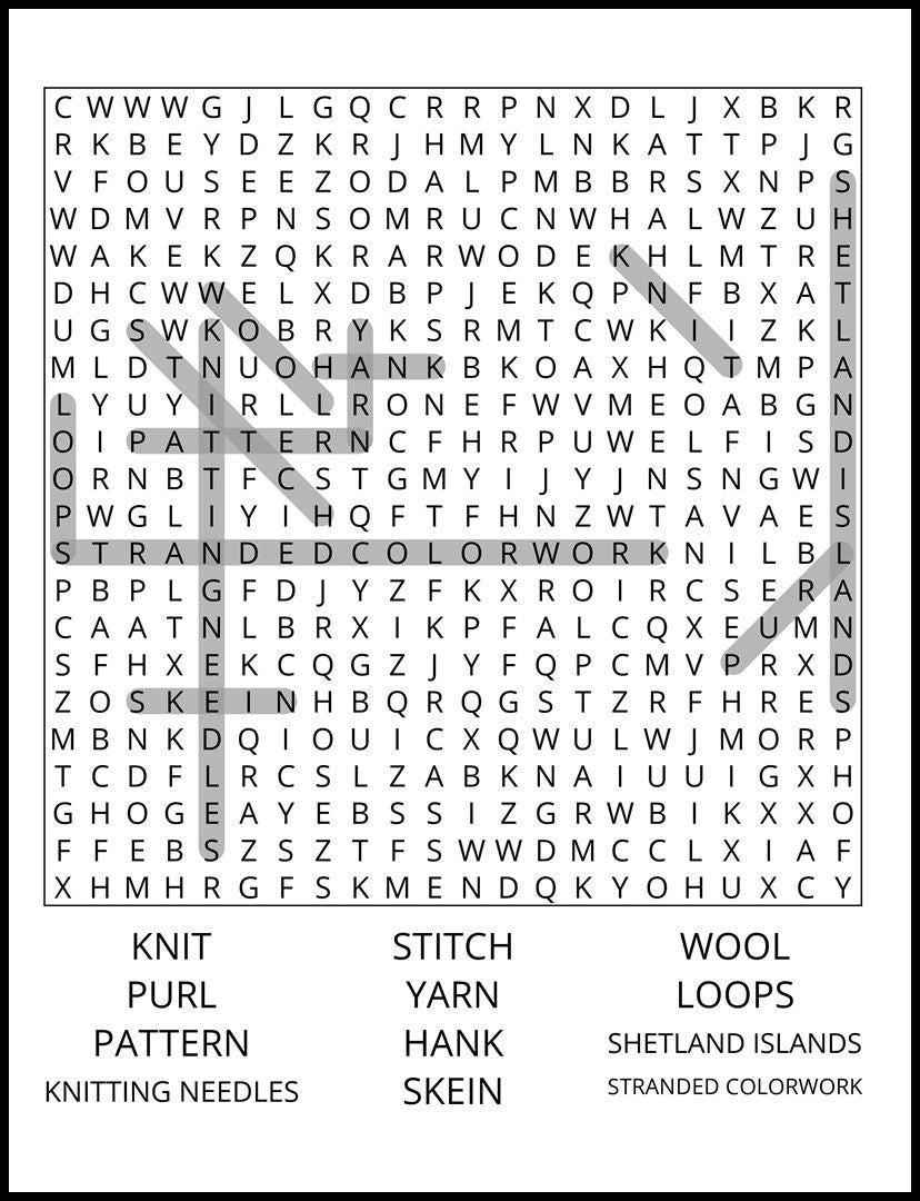 (Softback Book) Knitting Word Search Puzzles: 96 Puzzles with 1152 Clues about Knitting, Wool, Fair Isle, Shetland Islands, and Textile History